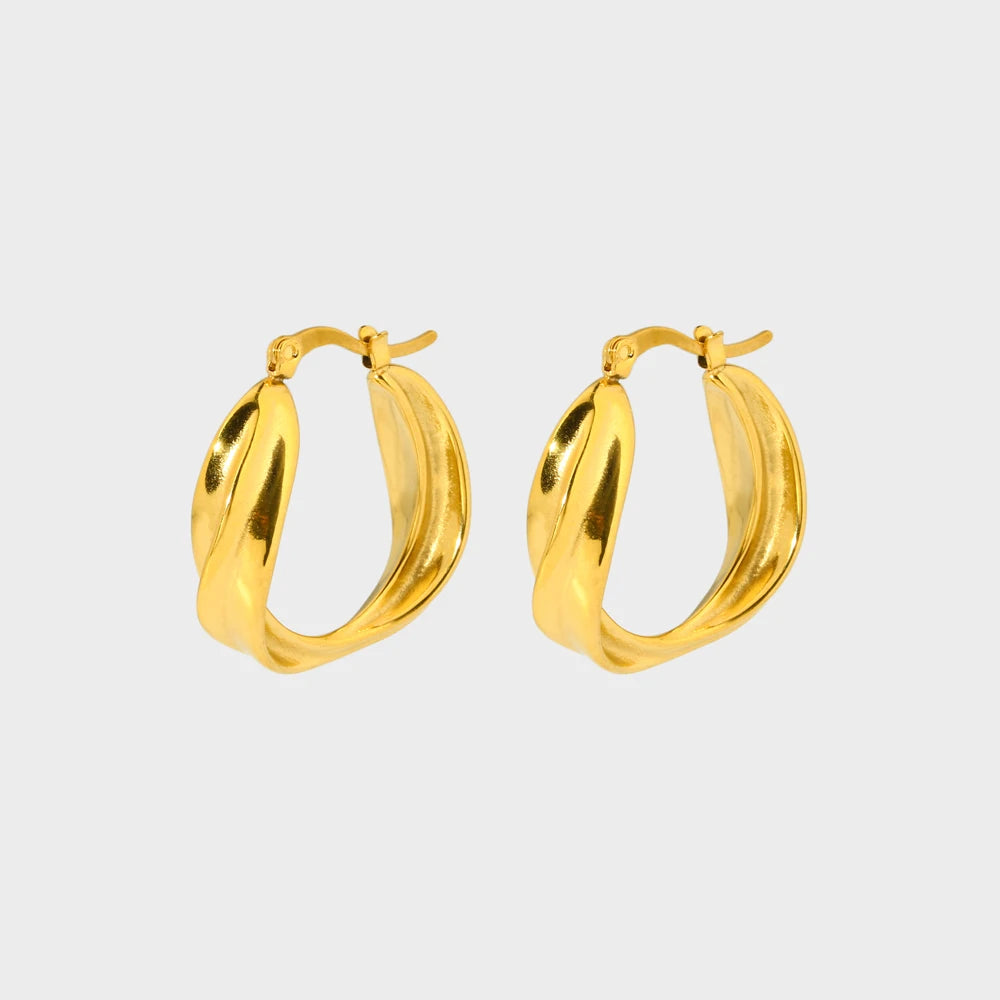 Thalia Twist Huggie Earrings