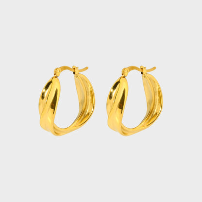 Thalia Twist Huggie Earrings