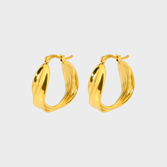 Thalia Twist Huggie Earrings